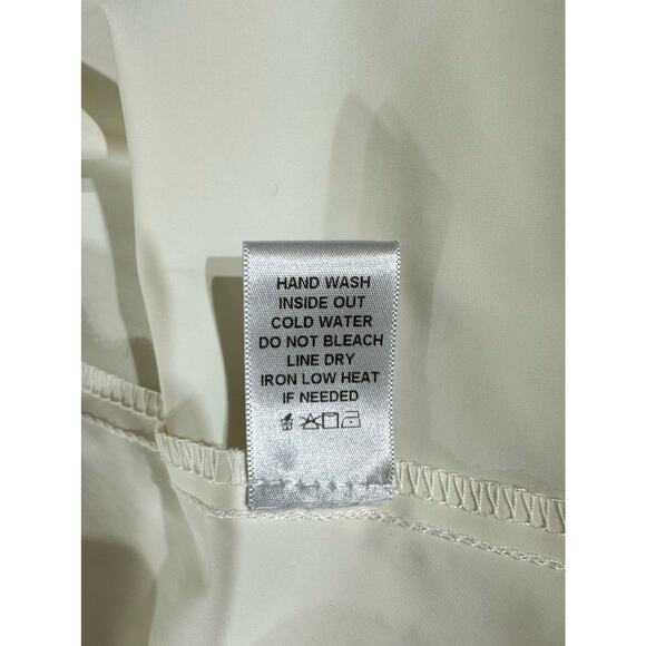 IC by Connie K Womens Cream Ivory Swing Style Jacket Size Medium Button Front - Picture 5 of 9